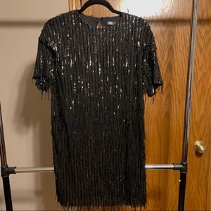 Black Sequins Dress